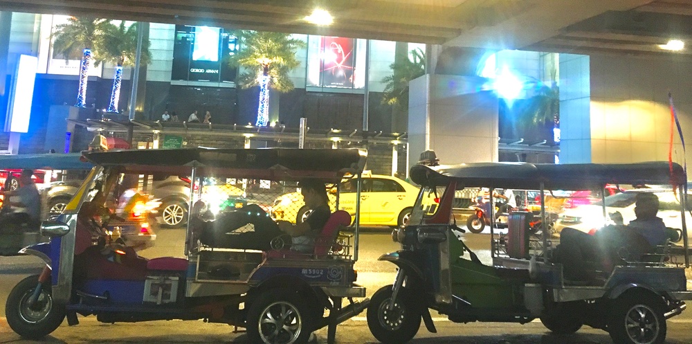 Tuk tuks in Bangkok Thailand